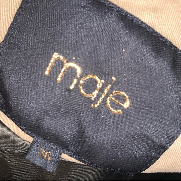 Maje Faux Fur Trimmed Cotton Blend Twill Hooded Coat 4 - Picture 6 of 14